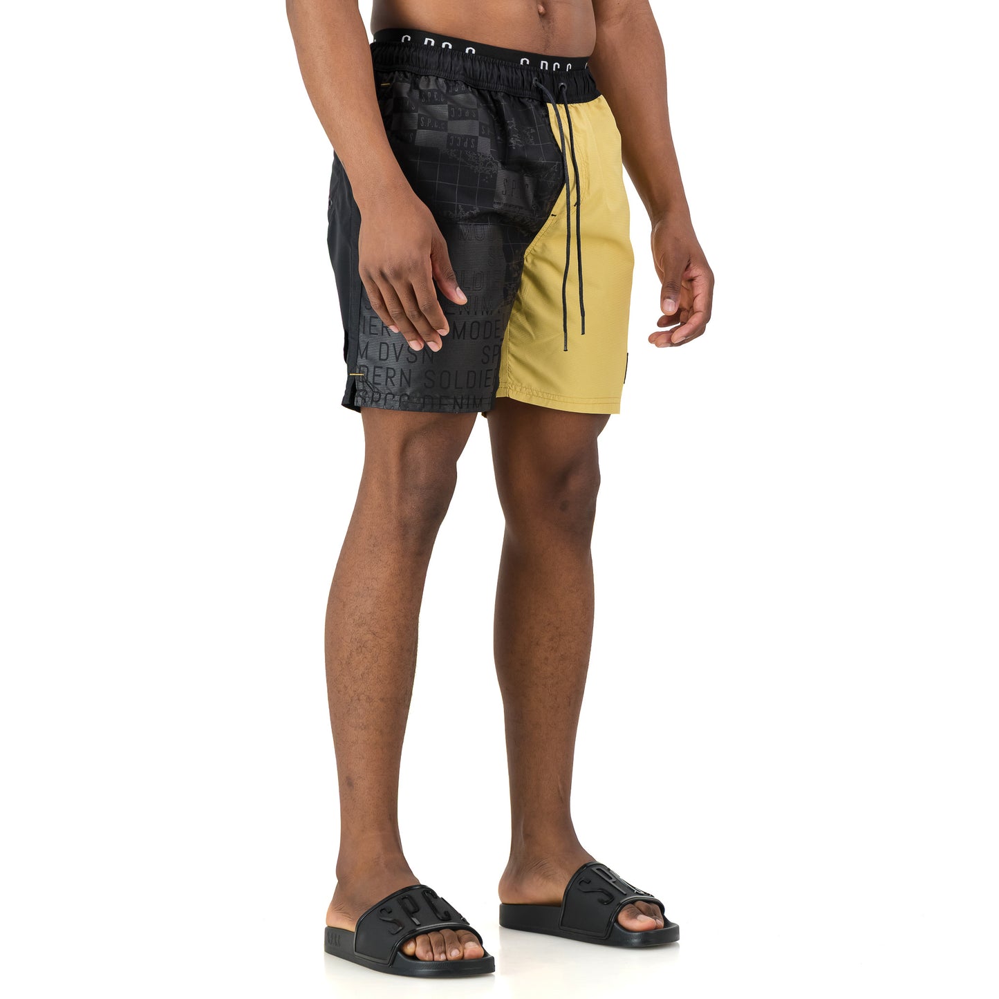 Mendes Swim Short - Black/Yellow