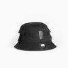 Parreno Bucket Hat - Charcoal, robust twill, SPCC badge, urban style, patch pockets, durable and comfortable.