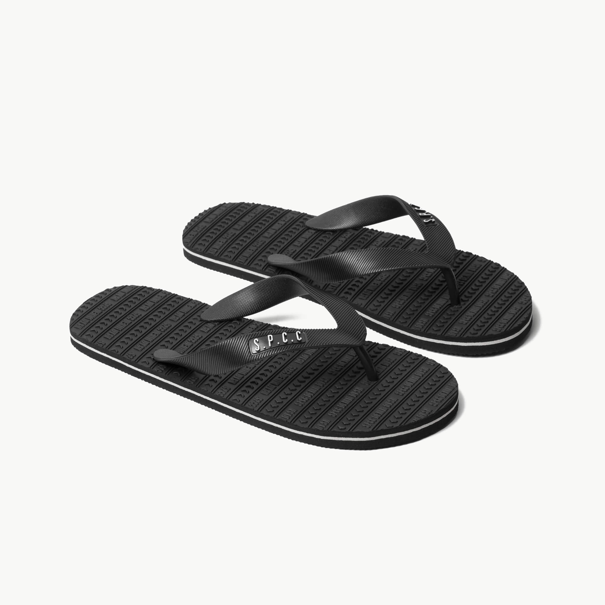 Mens Iconic Locke Flip Flops Black - Main Image