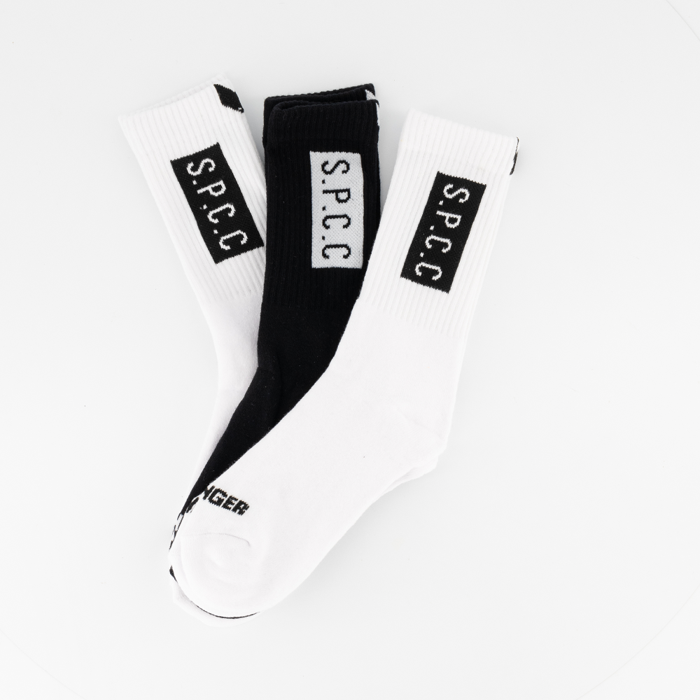 Johnson Socks (3-Pack) - White/Black
