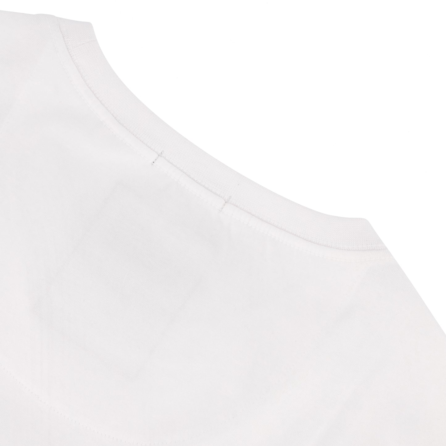 Surge Atlas Tee - White back view showcasing neckline detail and garment-washed finish.