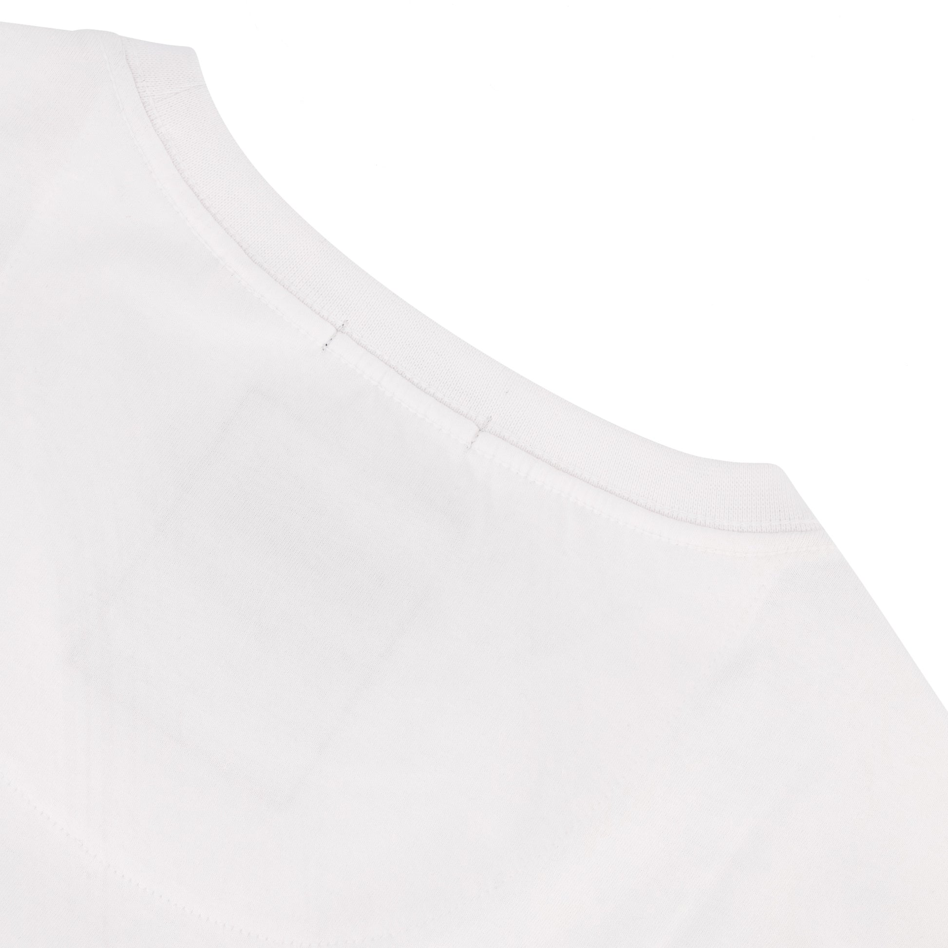 Surge Atlas Tee - White back view showcasing neckline detail and garment-washed finish.