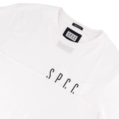 Surge Atlas Tee  - White featuring SPCC print and logo, crafted for comfort and style in refined streetwear.
