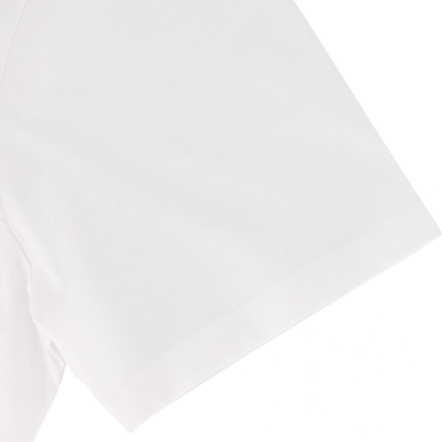 Surge Atlas Tee  - White close-up of sleeve with premium garment-washed fabric and relaxed fit.