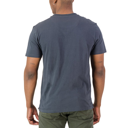 Rhett Tee - Charcoal back view showcasing its slimline fit and garment wash finish.