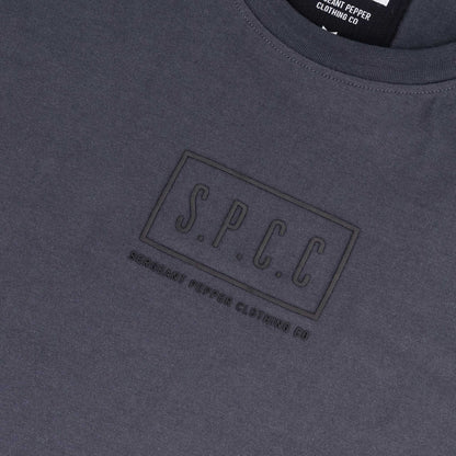 Rhett Tee - Charcoal featuring S.P.C.C. logo on a noble charcoal fabric