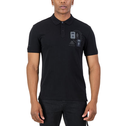 Recon Escalade Golfer  - Black, stylish black polo shirt with iconic SPCC badge and print.