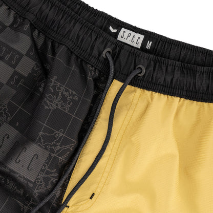 Mendes Swim Short  - Black/Yellow