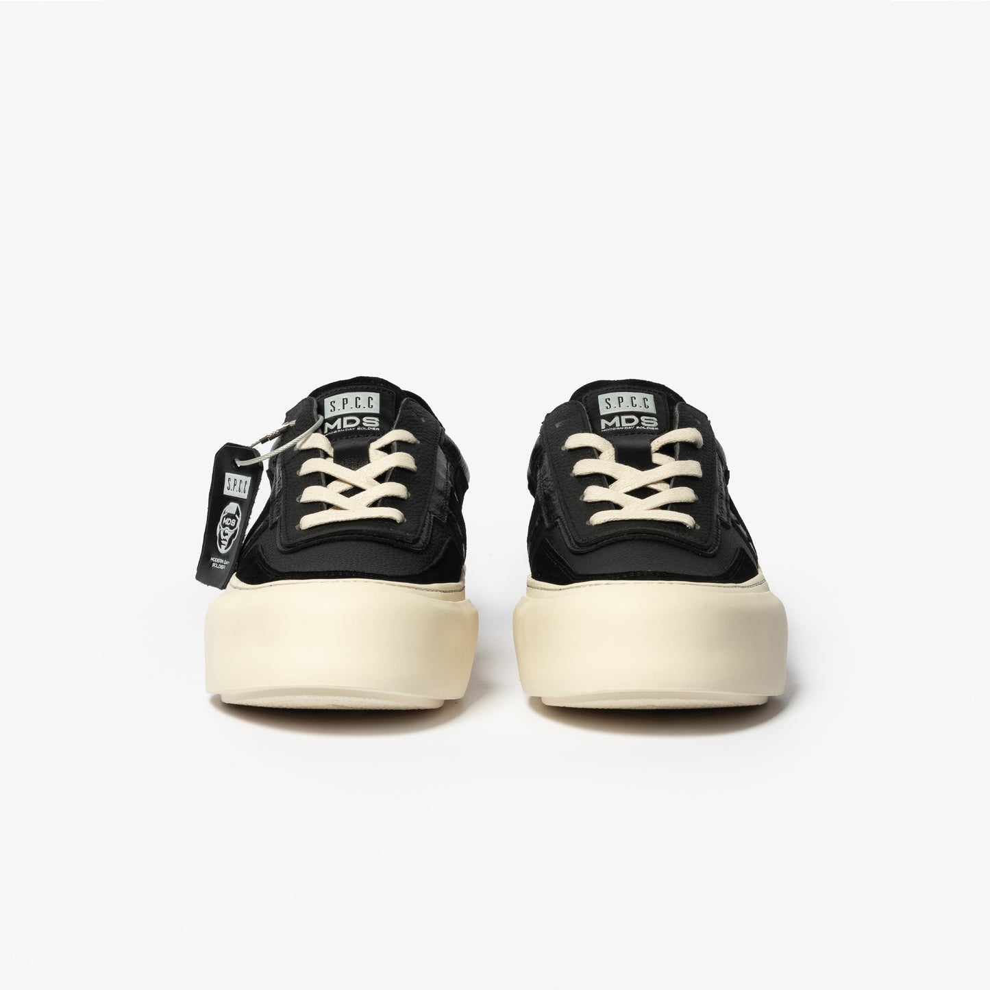 MDS Aviator Lo Leather Sneakers  - Black