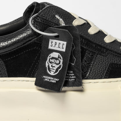 MDS Aviator Lo Leather Sneakers  - Black