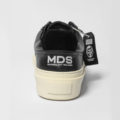 MDS Aviator Lo Leather Sneakers  - Black