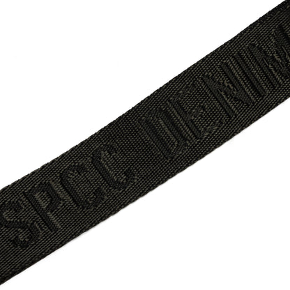 Surge Atlas Hip Bag - Black showing SPCC print on strap, highlighting its urban style and functionality.