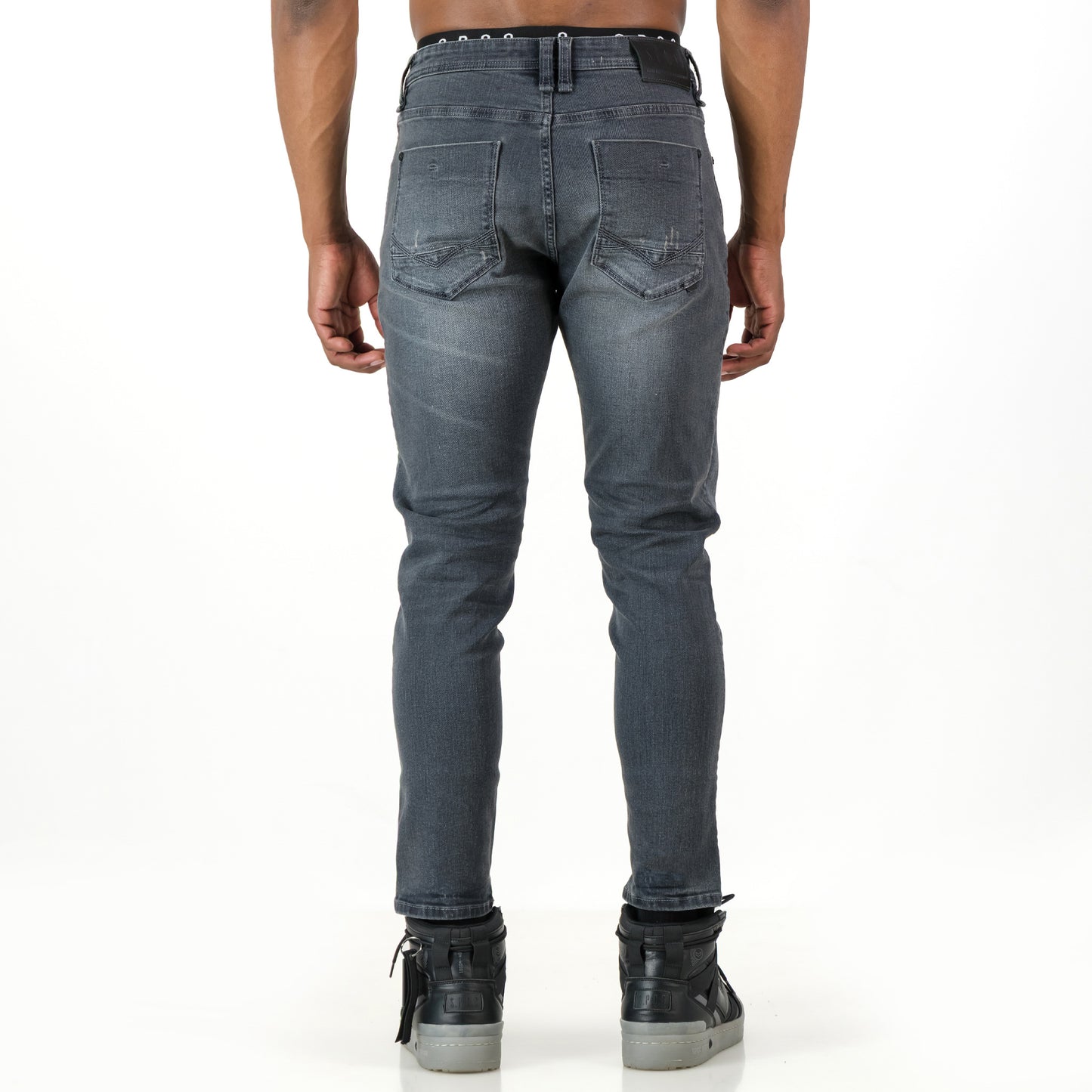 Distortion Jeans  - Washed Black