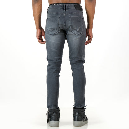 Distortion Jeans  - Washed Black