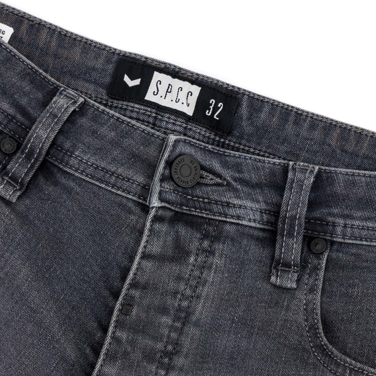 Distortion Jeans  - Washed Black