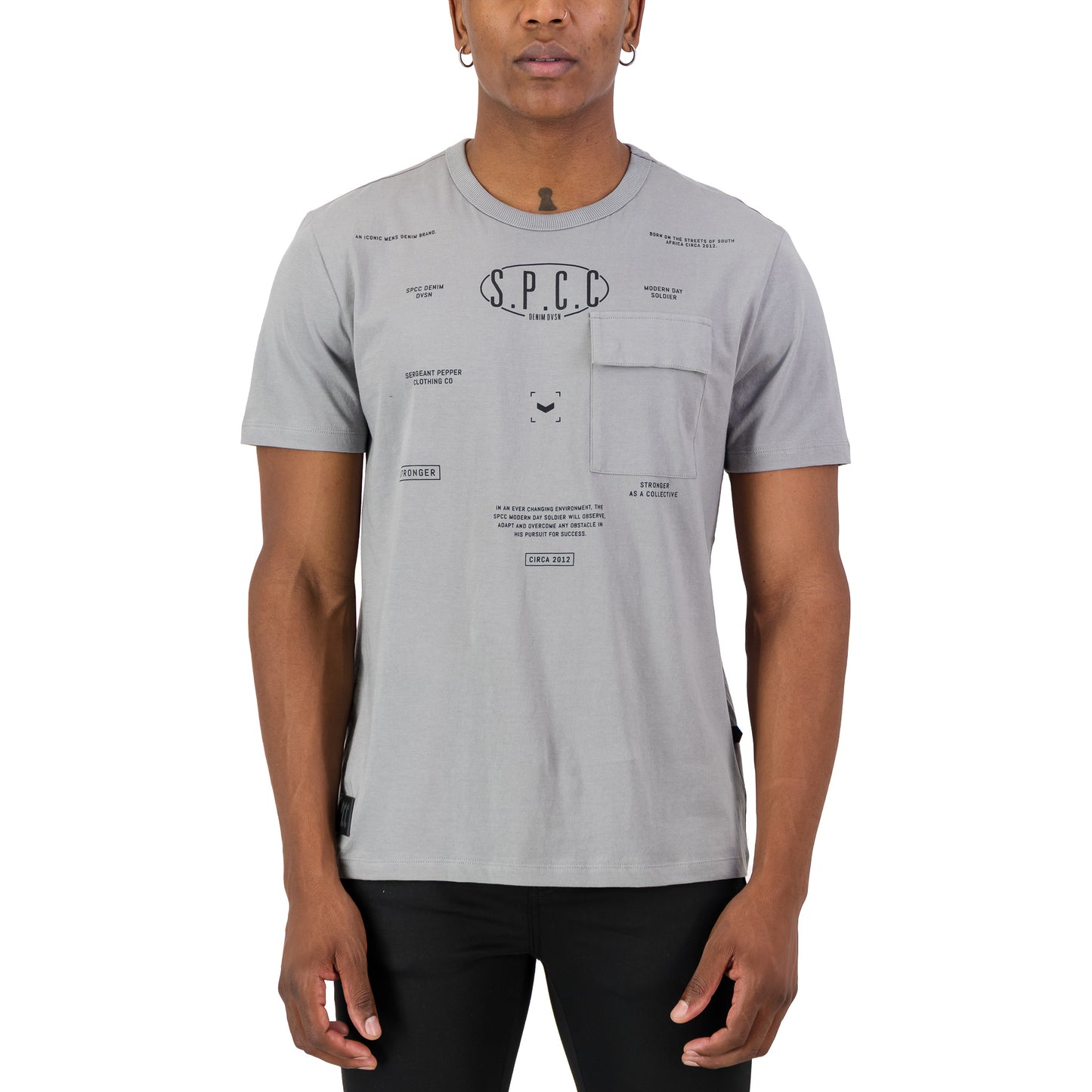 Zane Tee  - Mid Grey