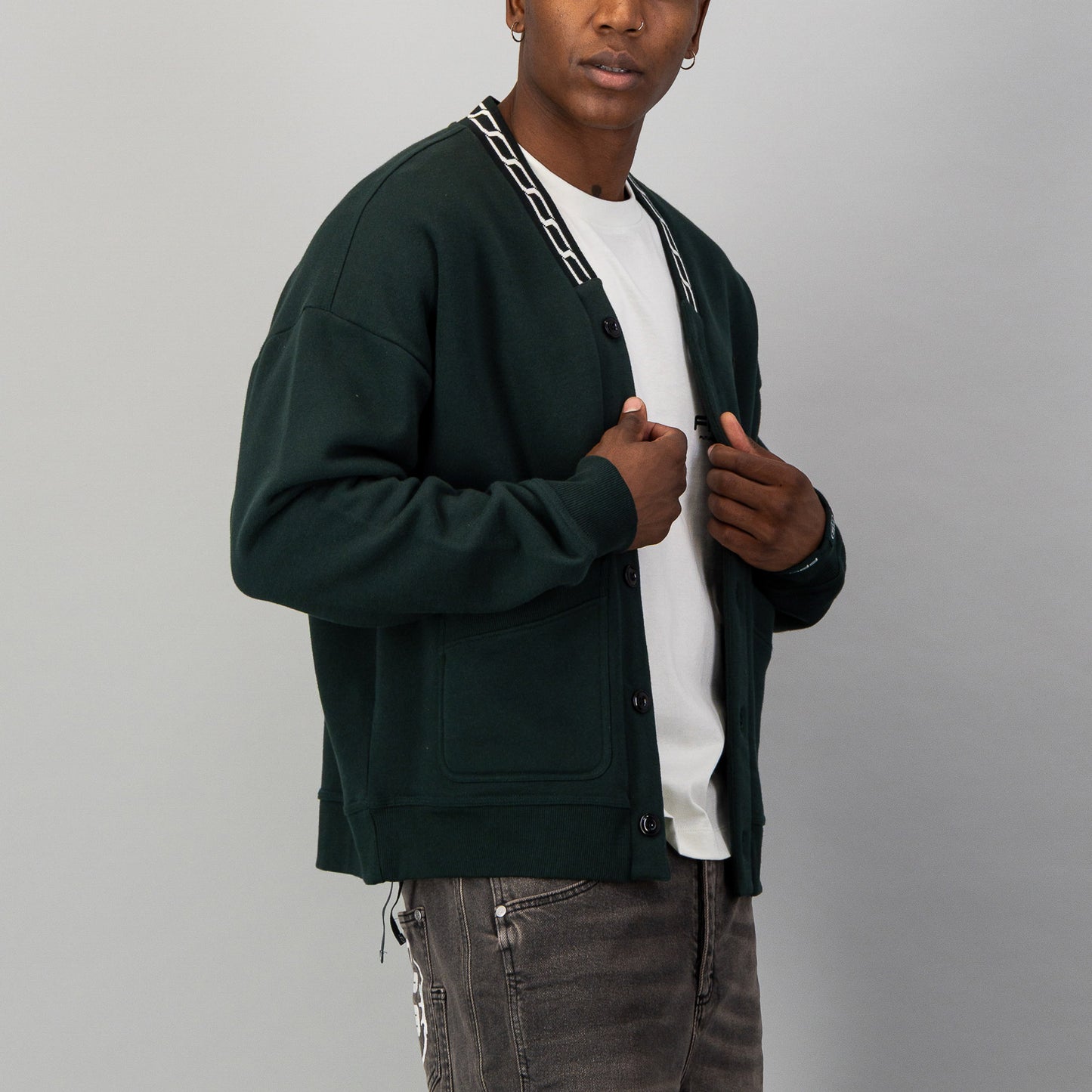 P1NG Cardigan - Dark Green