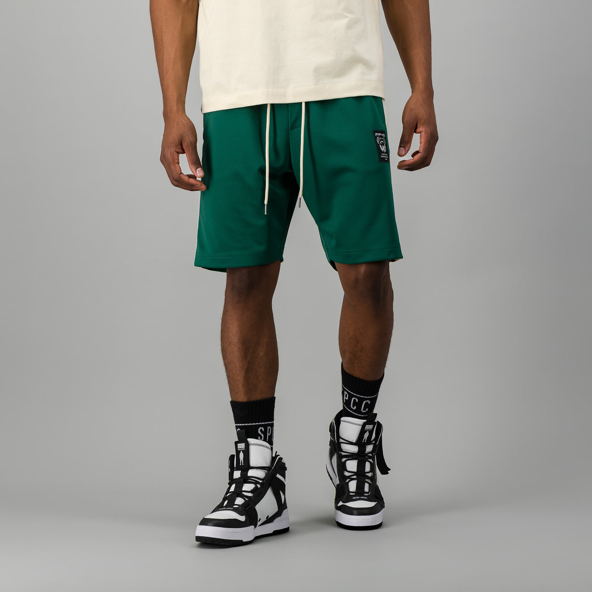 P0W3RSL1D3 Woven Short  - Dark Green