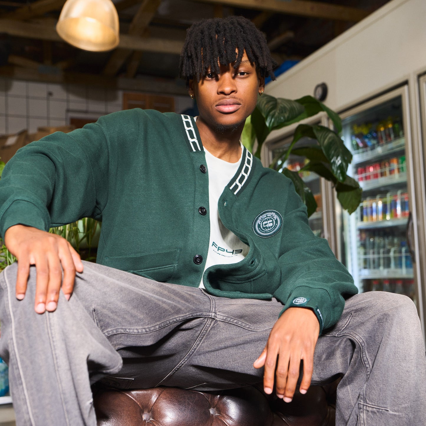 P1NG Cardigan - Dark Green