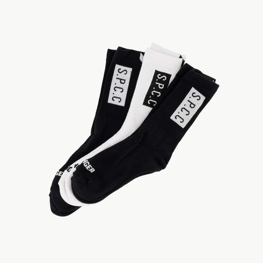 Johnson Socks (3-Pack) - Black/White