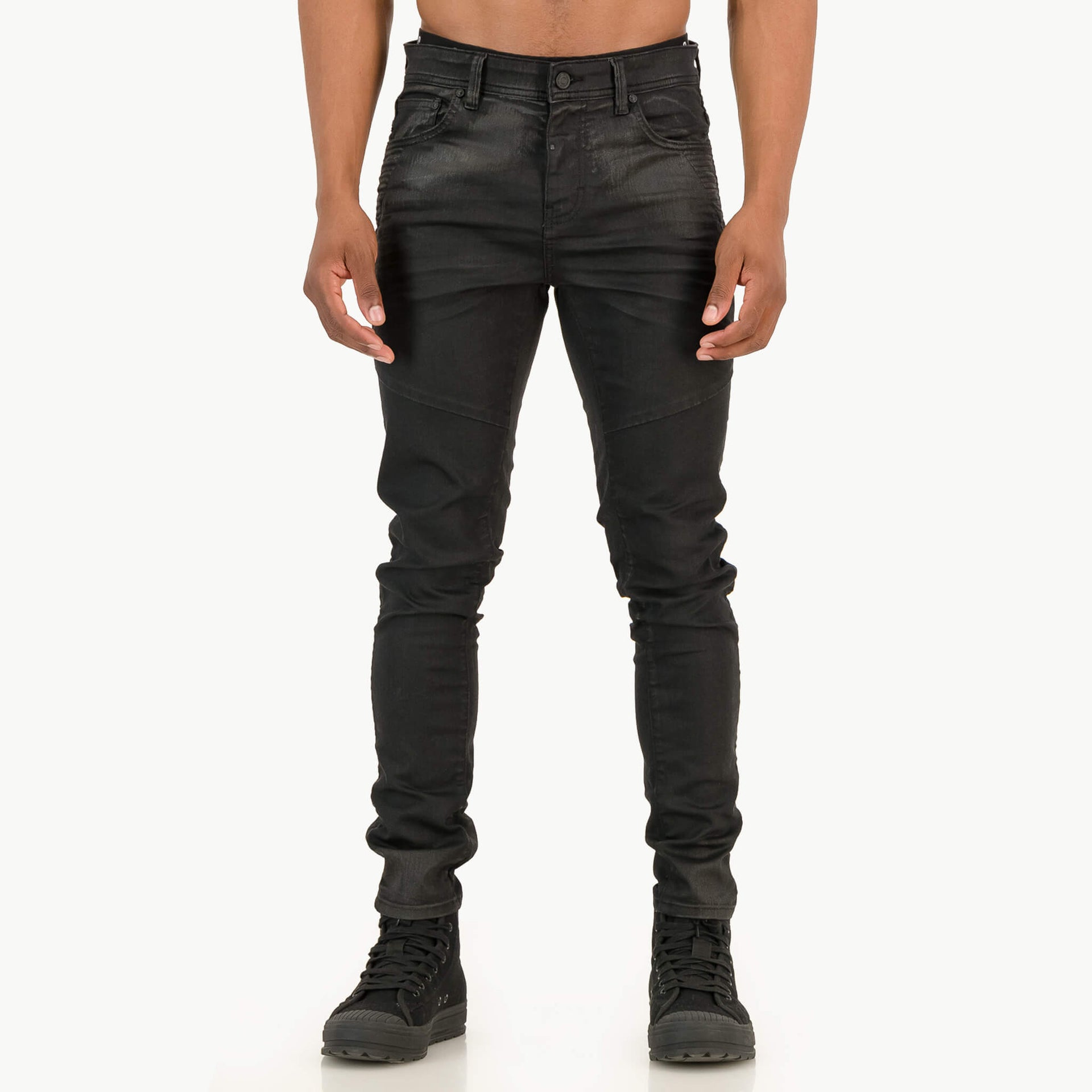 Wax Coated Jeans La Premium Wax Jeans Marquez Jeans Black