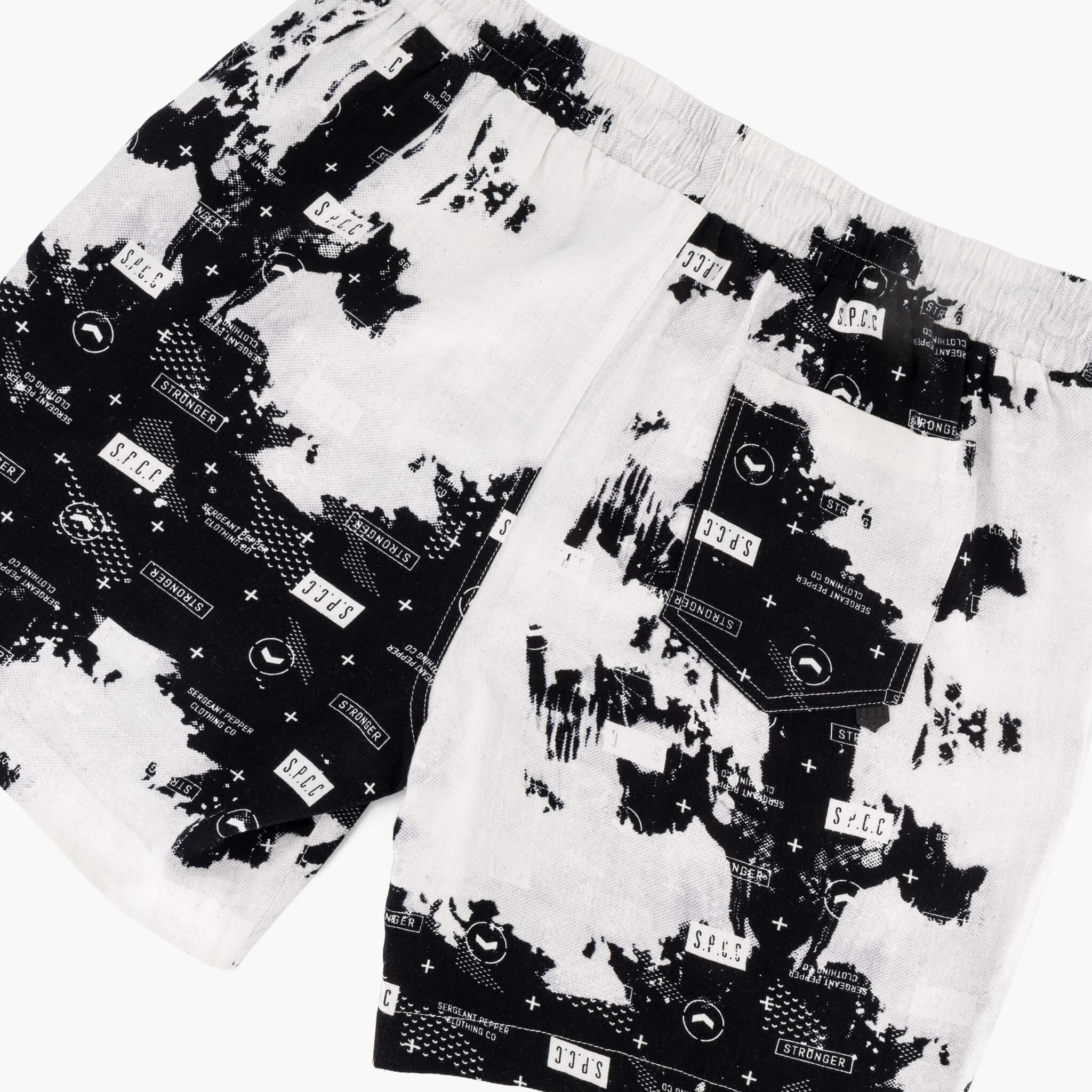 S.P.C.C | Mens Iconic Crozier Woven Short - Black/White - R299.00