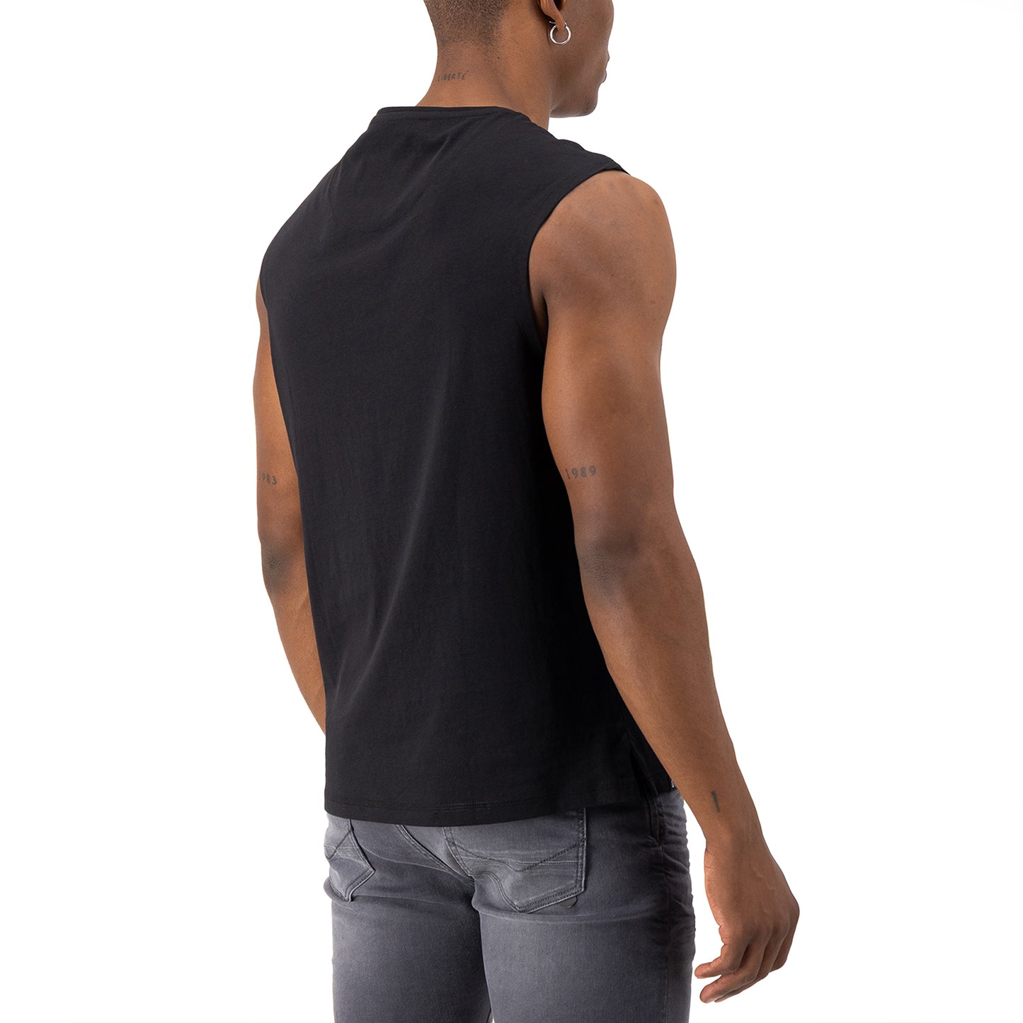 Enzo Sleeveless Tee  - Black