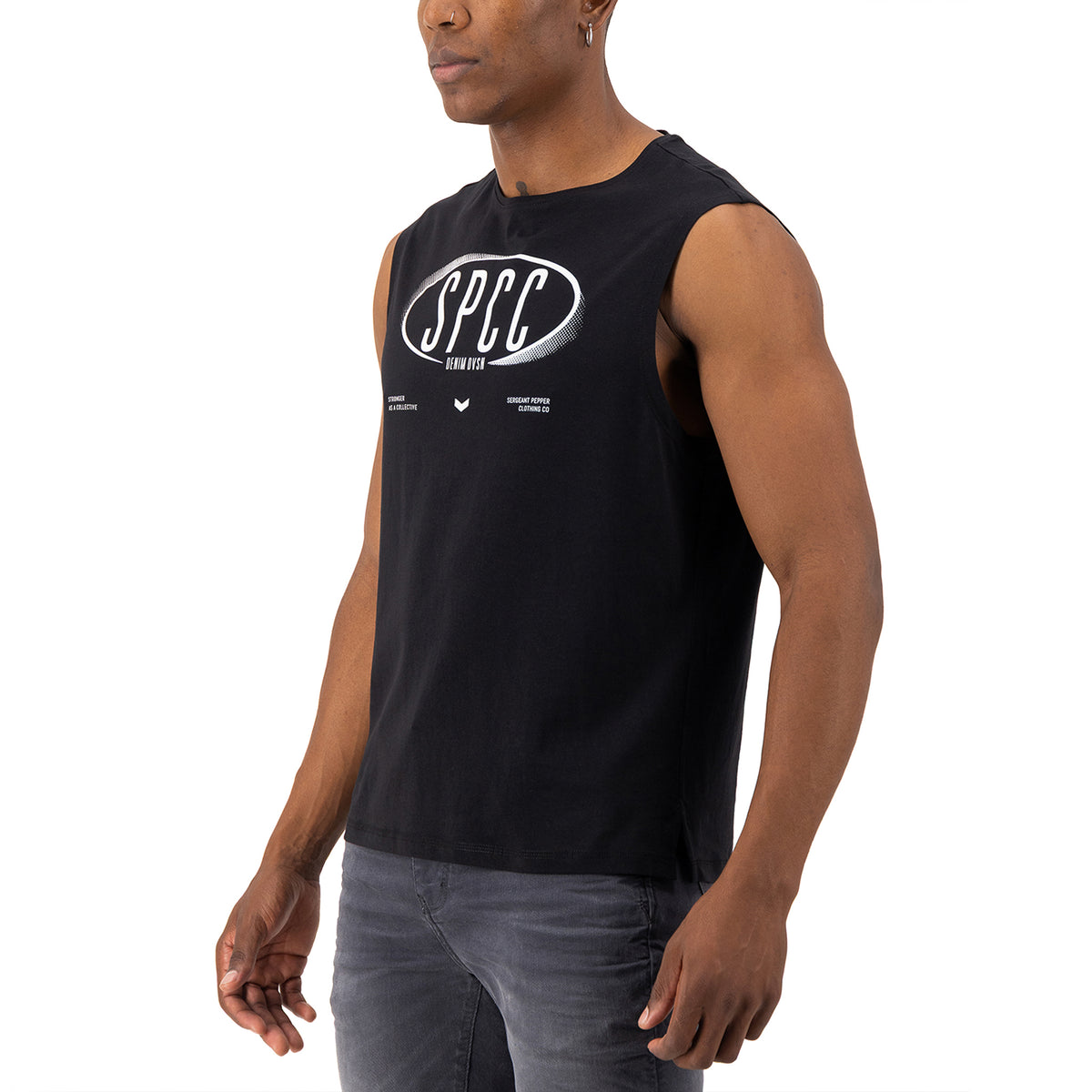Enzo Sleeveless Tee  - Black