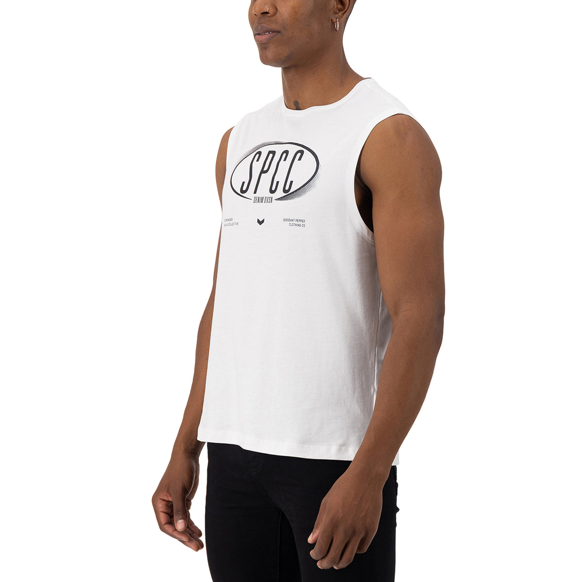 Enzo Sleeveless Tee  - White